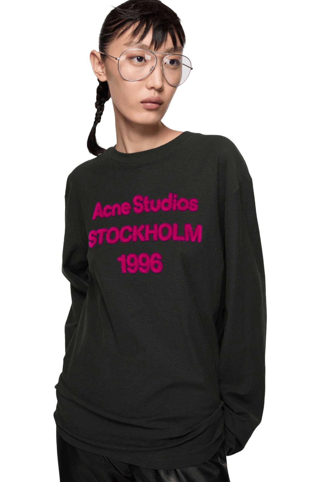 Acne Studios Edden 1996 logo-print long-sleeve T-shirt