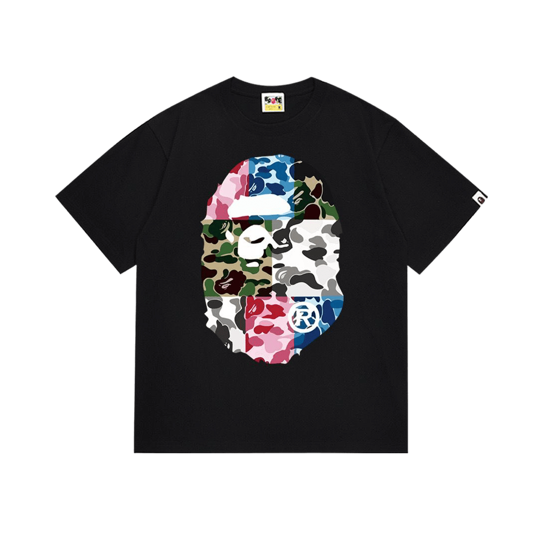 BAPE ABC Camo Crazy Big Ape Head Tee