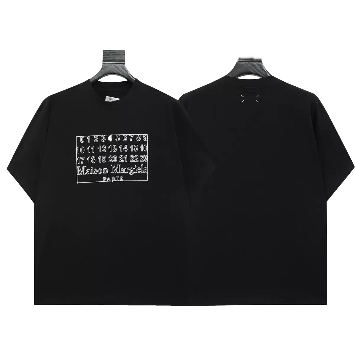 maison margiela tees with numerical logo