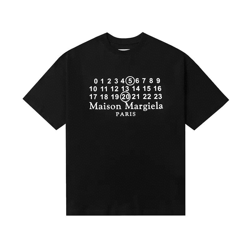 Maison Margiela pixelated number logo t-shirt.