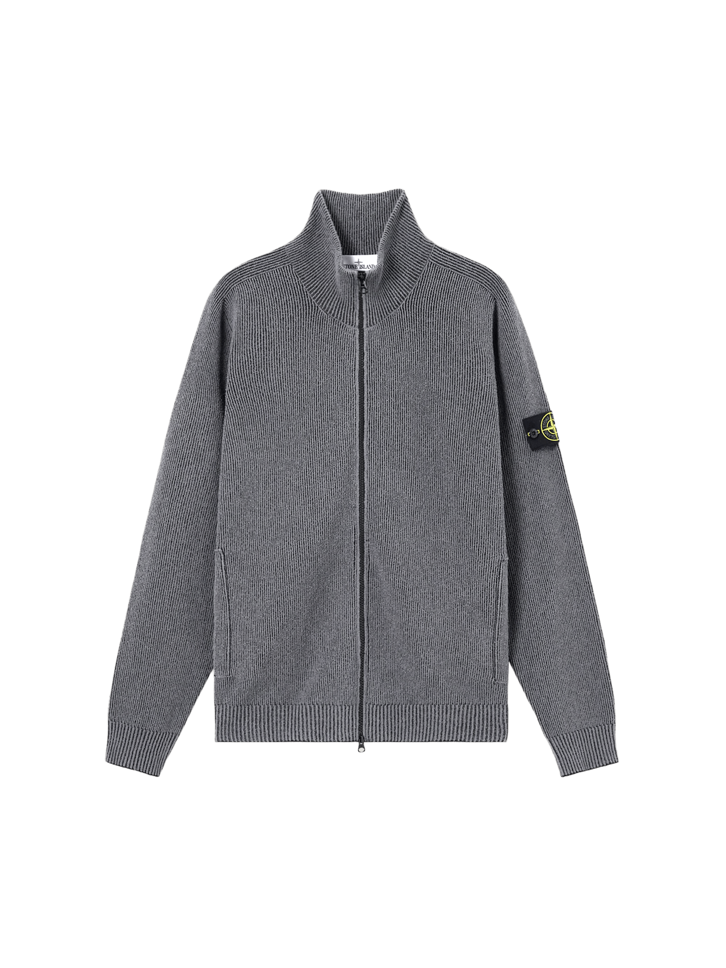Stone Island ribbed stand-collar cardigan