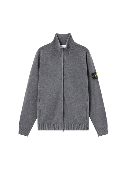 Stone Island ribbed stand-collar cardigan