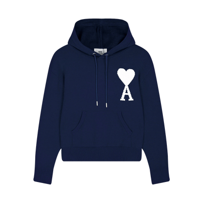 AMI Paris Ami de Cœur-embroidered hoodie