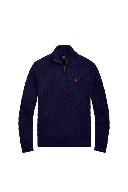 Ralph Lauren Cable-Knit Quarter-Zip Sweater