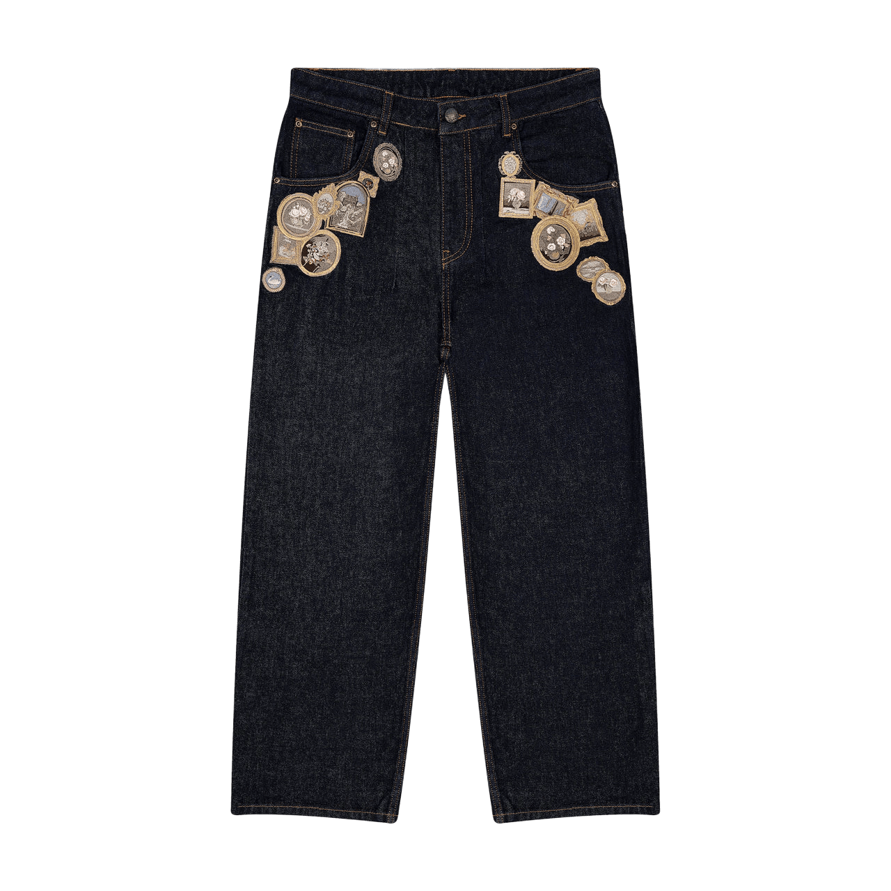 Gallery raw denim jeans