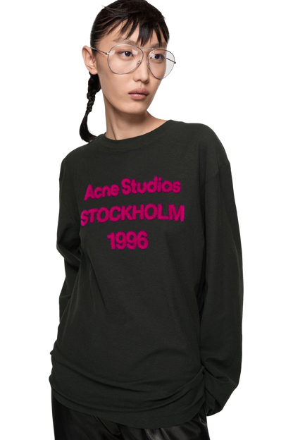 Acne Studios Edden 1996 logo-print long-sleeve T-shirt