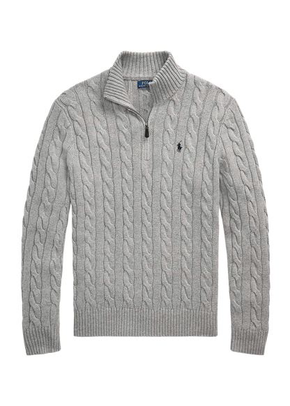 Ralph Lauren Cable-Knit Quarter-Zip Sweater