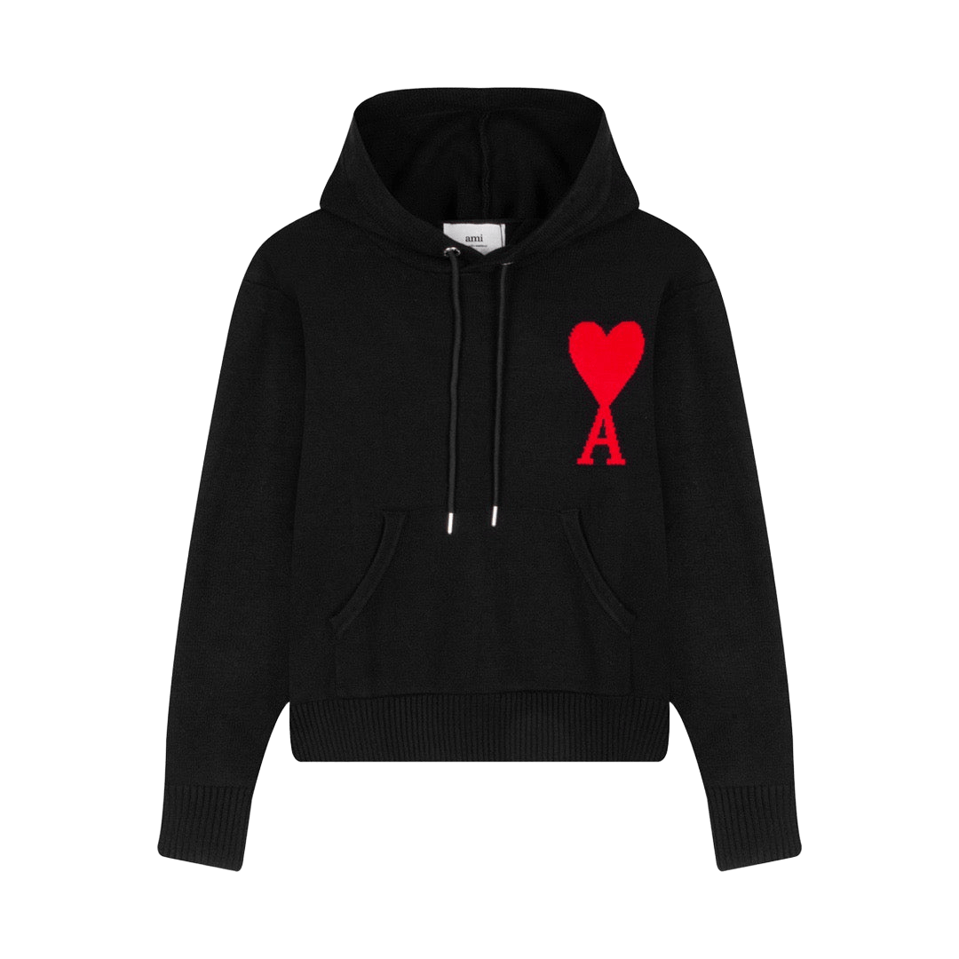AMI Paris Ami de Cœur-embroidered hoodie