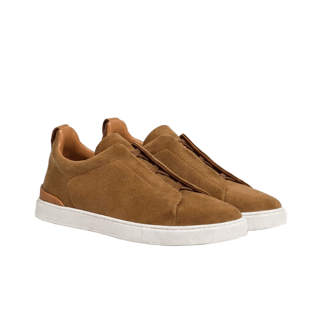 ZEGNA Triple Stitch Suede Slip-On Sneaker