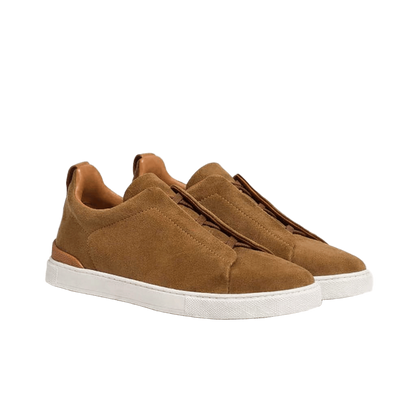 ZEGNA Triple Stitch Suede Slip-On Sneaker