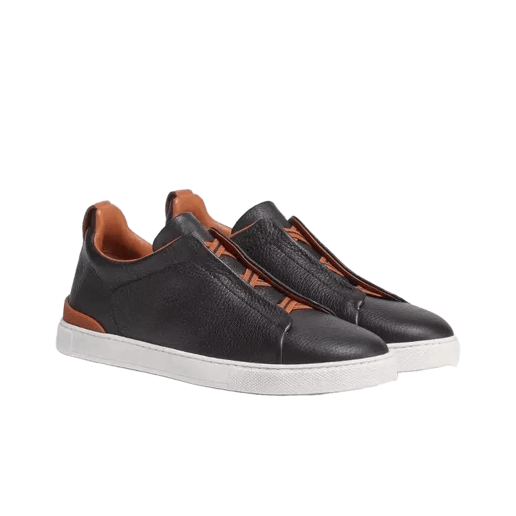 ZEGNA Triple Stitch Suede Slip-On Sneaker