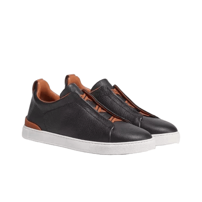 ZEGNA Triple Stitch Suede Slip-On Sneaker