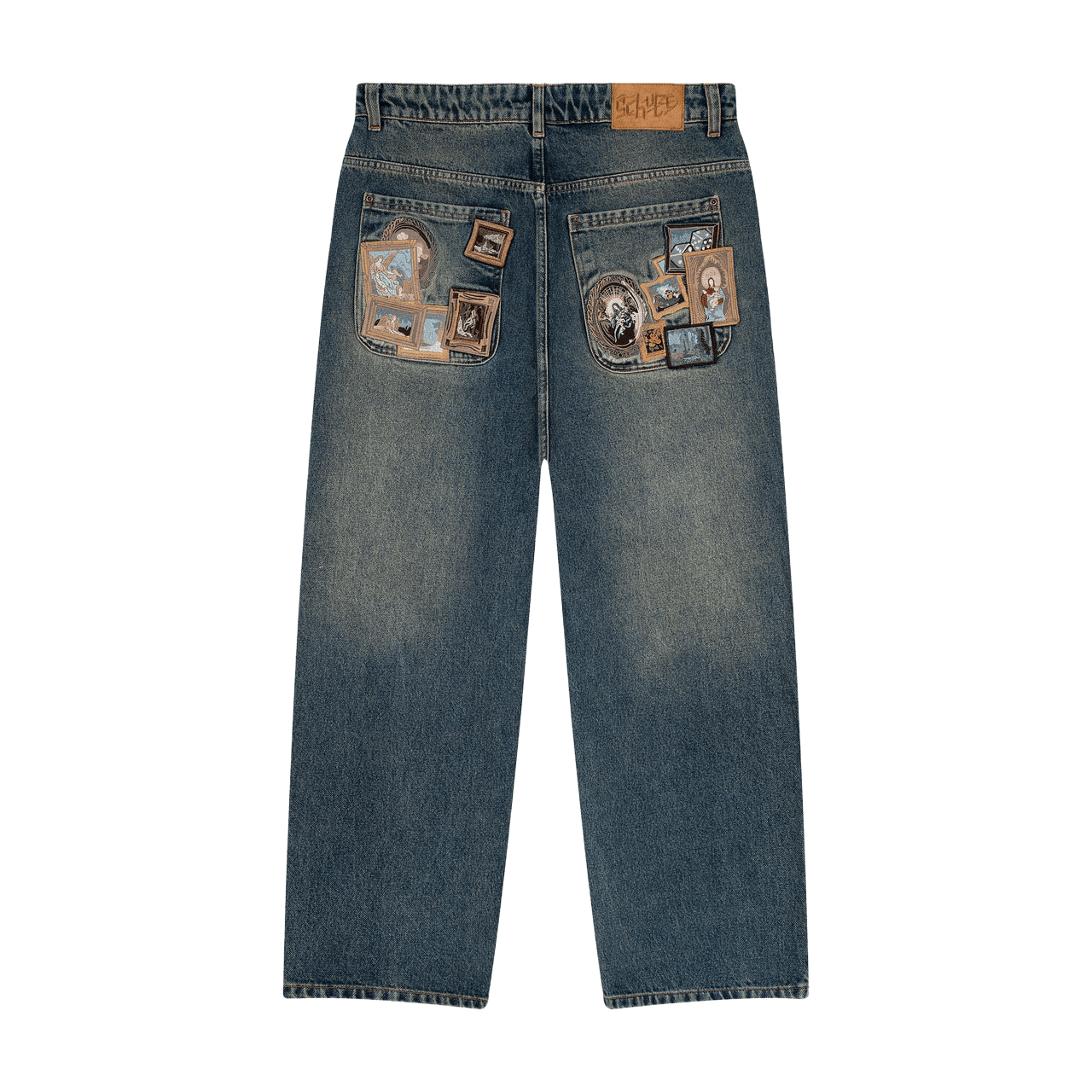 Gallery washed denim jeans featuring embroidered back pockets