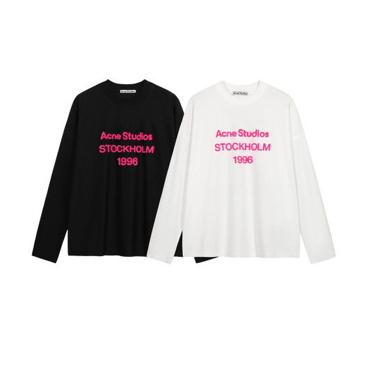 Acne Studios Edden 1996 logo-print long-sleeve T-shirt