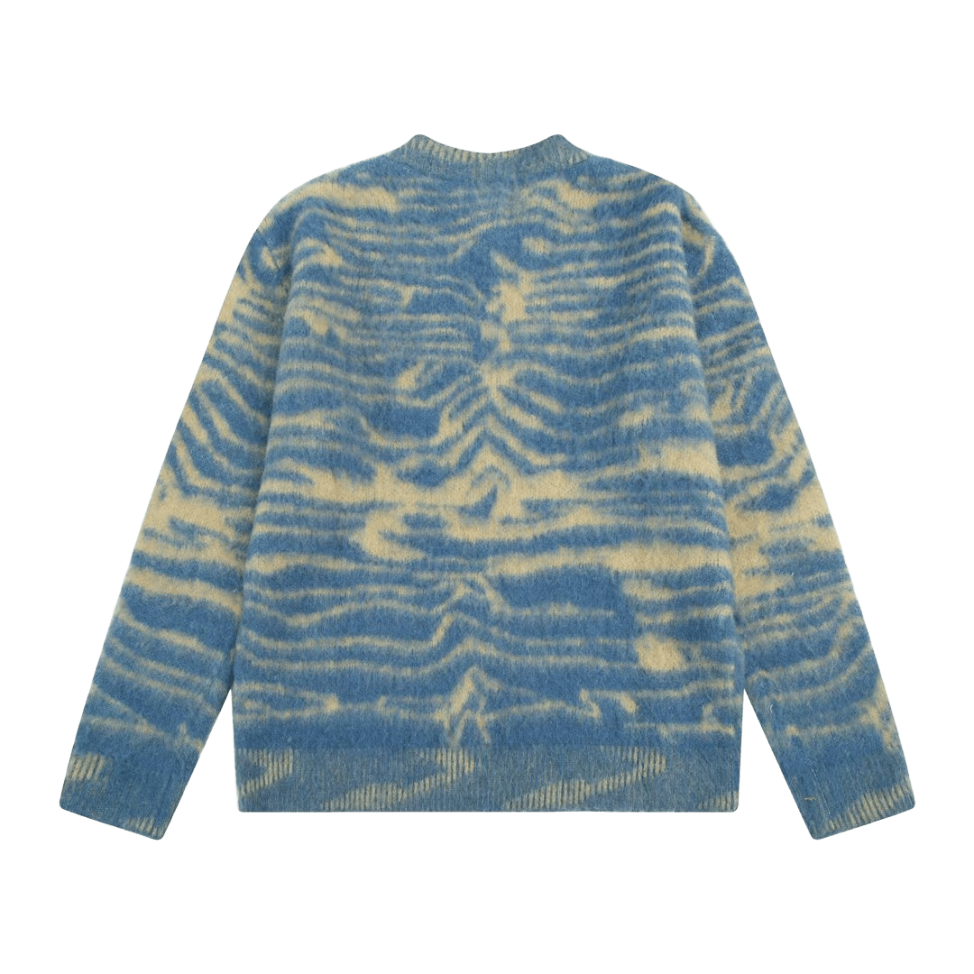 Acne Studios blue jacquard wool-blend sweater