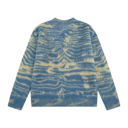 Acne Studios blue jacquard wool-blend sweater