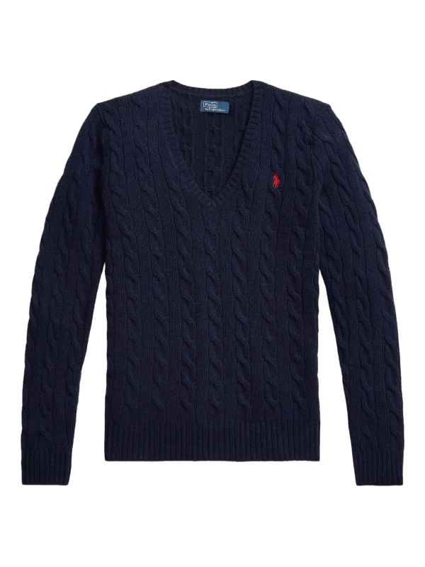 Ralph Lauren cable-knit V-neck sweater