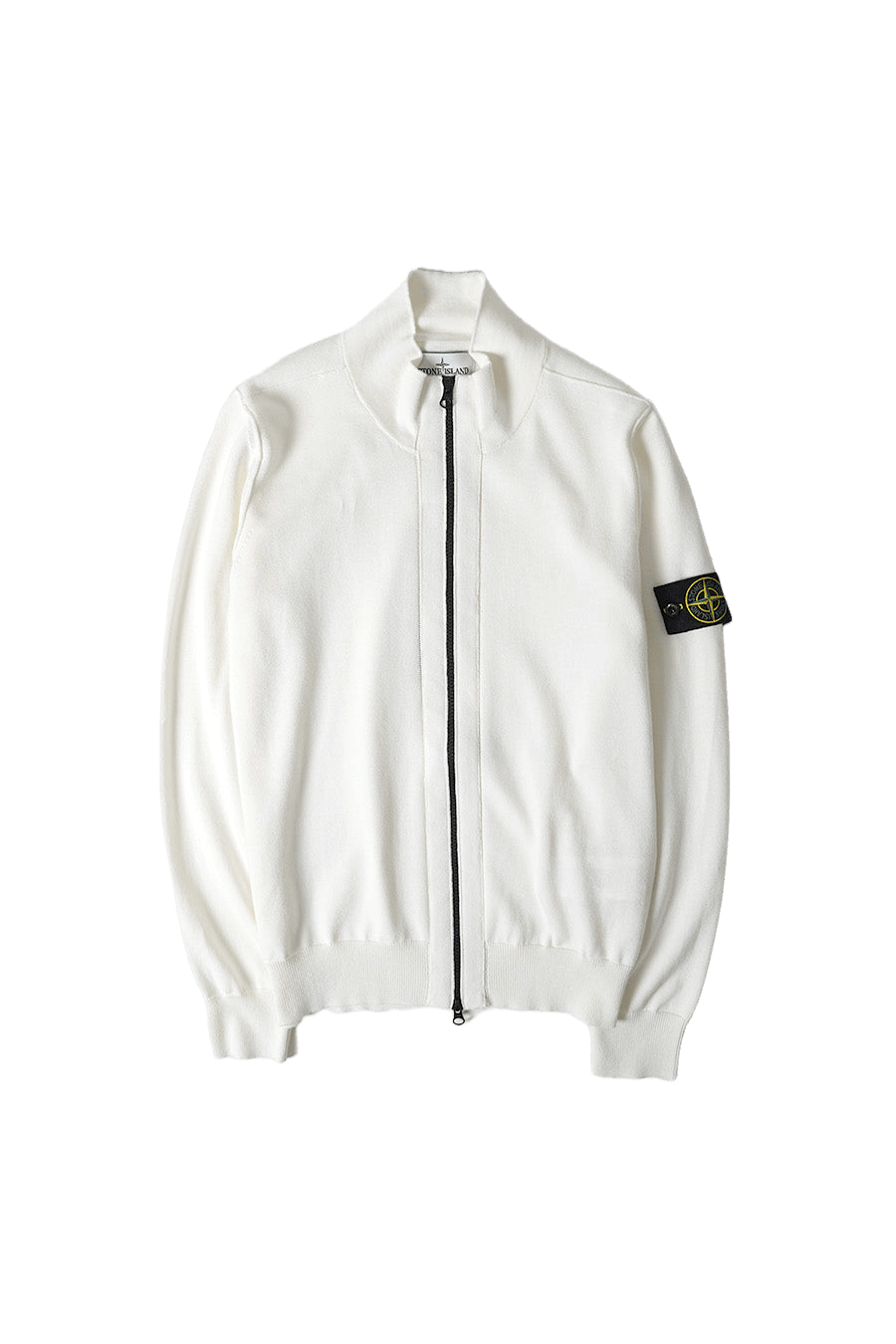 Stone Island ribbed stand-collar cardigan