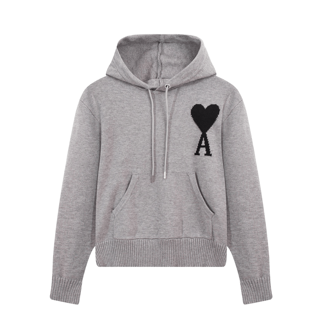 AMI Paris Ami de Cœur-embroidered hoodie