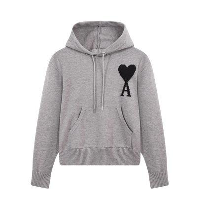 AMI Paris Ami de Cœur-embroidered hoodie