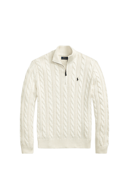Ralph Lauren Cable-Knit Quarter-Zip Sweater