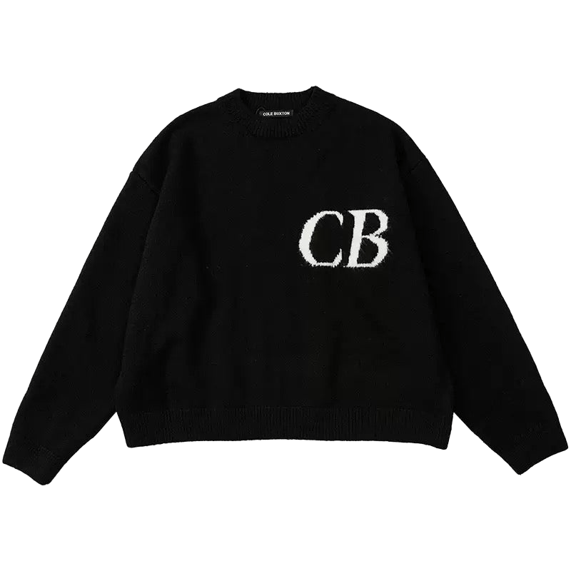 Cole Buxton CB Logo Knit Sweater
