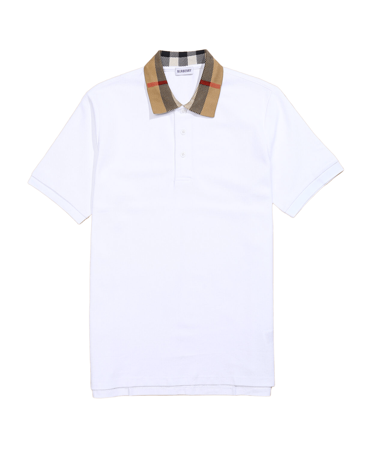 Burberry Check Collar Polo T-Shirt