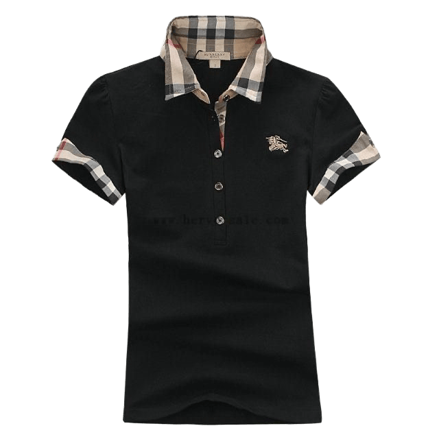 Burberry Check collar cotton piqué polo shirt