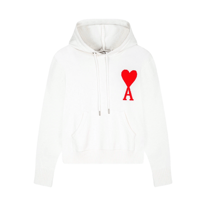 AMI Paris Ami de Cœur-embroidered hoodie