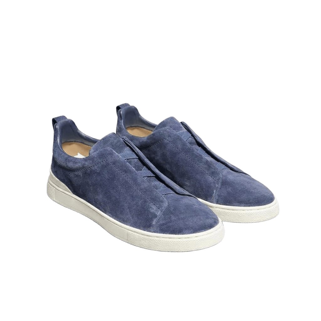 ZEGNA Triple Stitch Suede Slip-On Sneaker