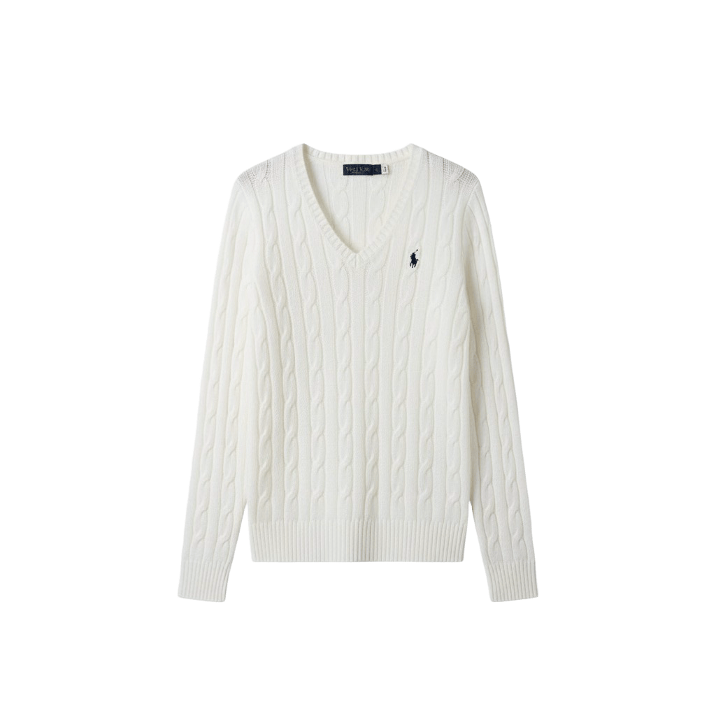 Ralph Lauren cable-knit V-neck sweater