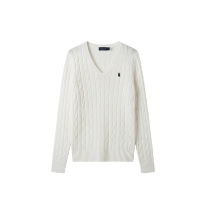 Ralph Lauren cable-knit V-neck sweater