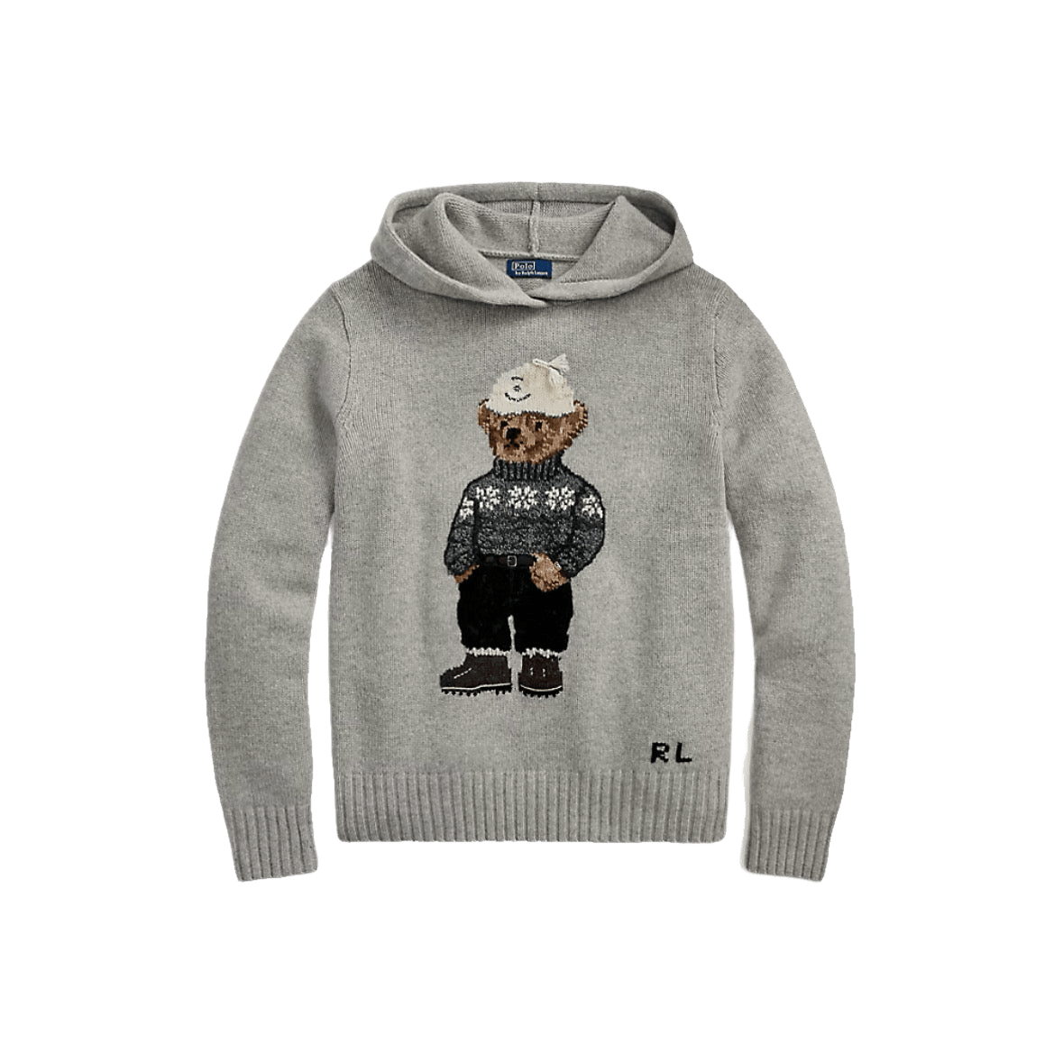 Polo Bear Wool-Cashmere Knit Hoodie