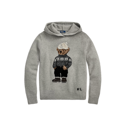 Polo Bear Wool-Cashmere Knit Hoodie