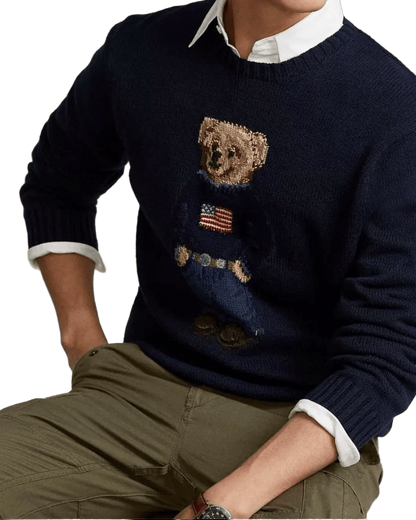 Navy Bear Cotton Ralph lauren