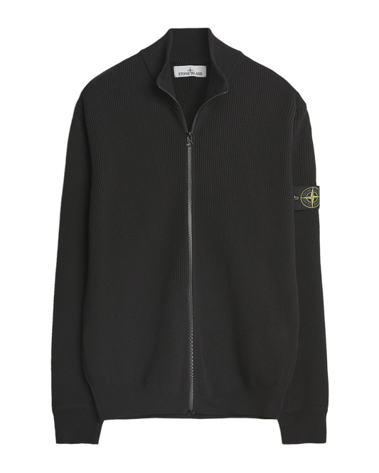 Stone Island ribbed stand-collar cardigan