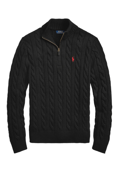 Ralph Lauren Cable-Knit Quarter-Zip Sweater