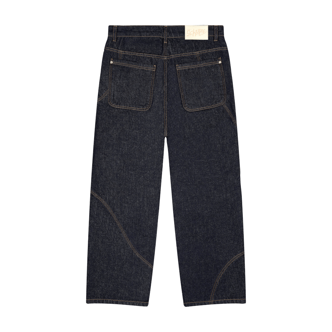 Patchwork Cherry Blossom Embroidery Denim Pants