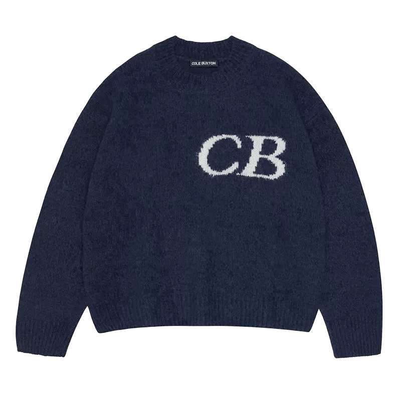 Cole Buxton CB Logo Knit Sweater