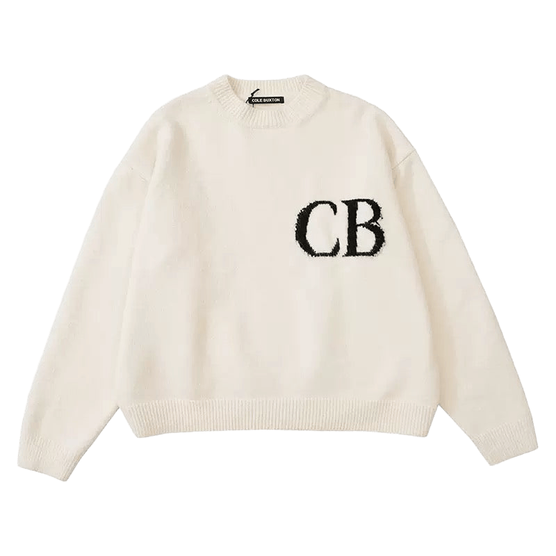 Cole Buxton CB Logo Knit Sweater