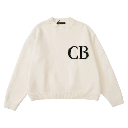 Cole Buxton CB Logo Knit Sweater