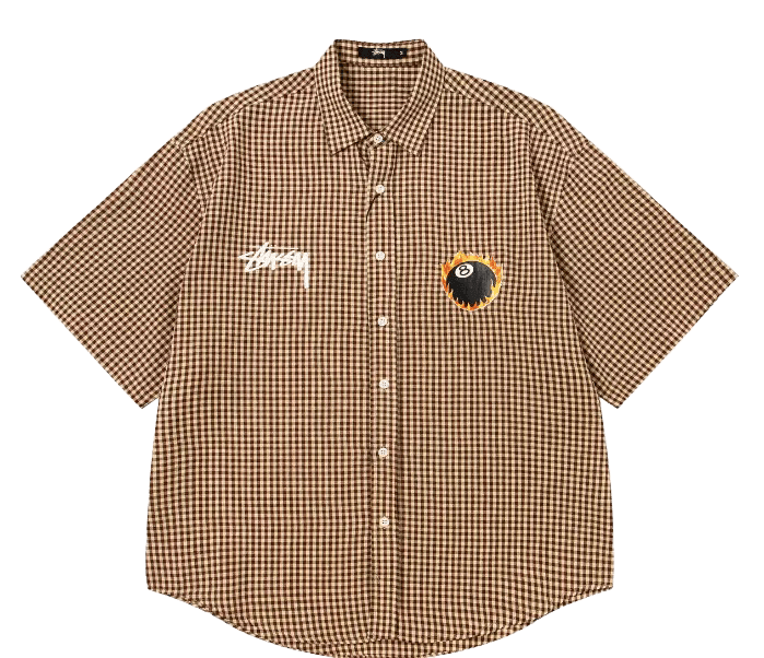 Stüssy 8-Ball Gingham Short-Sleeve Shirt