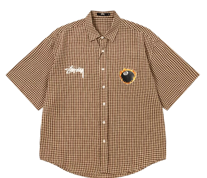Stüssy 8-Ball Gingham Short-Sleeve Shirt