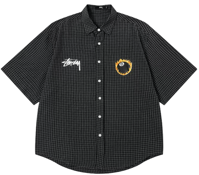 Stüssy 8-Ball Gingham Short-Sleeve Shirt