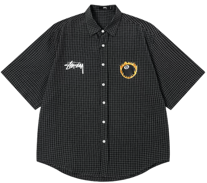 Stüssy 8-Ball Gingham Short-Sleeve Shirt