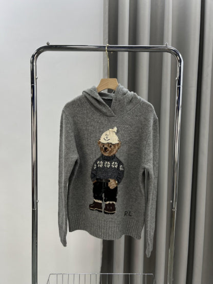 Polo Bear Wool-Cashmere Knit Hoodie