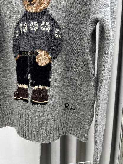 Polo Bear Wool-Cashmere Knit Hoodie