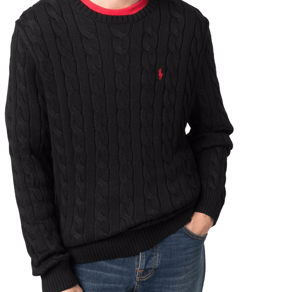 Black Ralph Lauren Cable-Knit Sweater