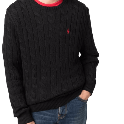 Black Ralph Lauren Cable-Knit Sweater