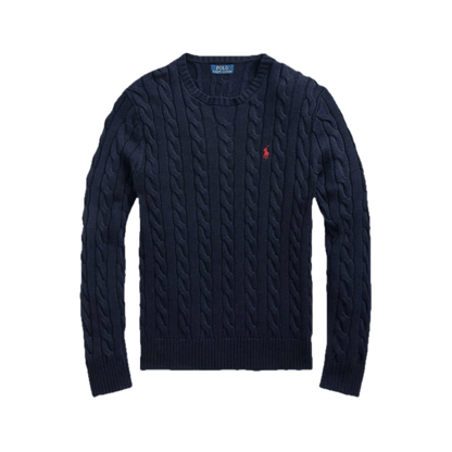 Navy Ralph Lauren Cable Knit Sweater